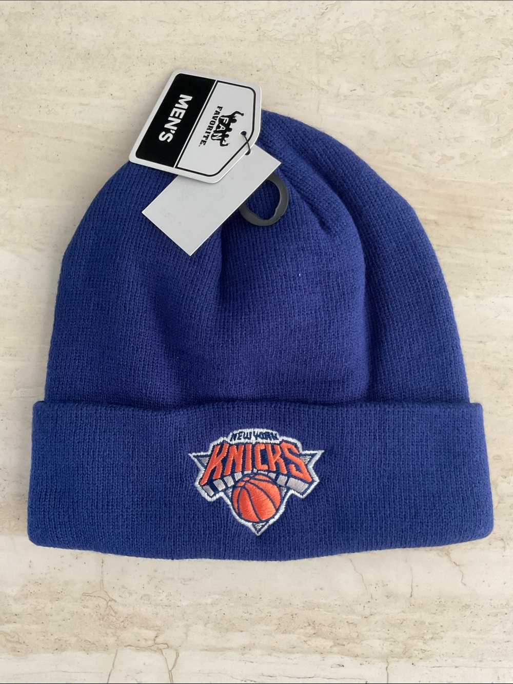 New York Knicks Beanie NBA Hat NY Logo Basketball Winter Cap NYK Knit Blue New